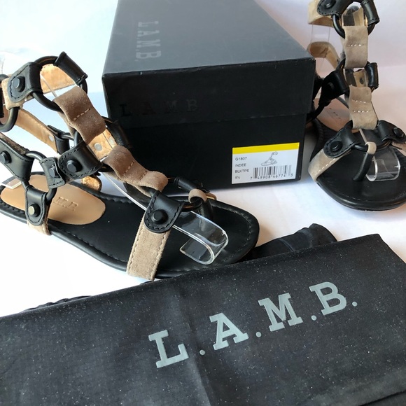 L.A.M.B “Indee” G8107 Blktpe toe sandal - Picture 5 of 16